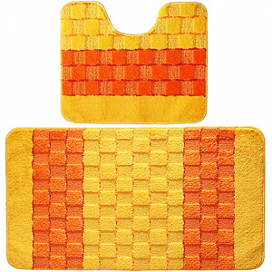 Комплект ковриков для в/к BANYOLIN SILVER из 2 шт 60х100/50х60см (желтый)