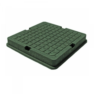 Люк полимерно песчаный ЛМУ (А30) 3т квадратный зеленый 22 кг