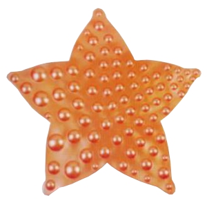 Коврик на присосках "Звезда" 56*56 см оранж. BR-5656-480