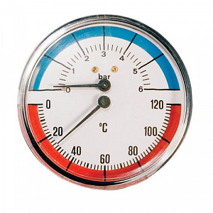 Термоманометр 80х1/2 10 бар (0-120С) заднее подключение